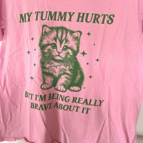 Port and Company Pink Cat Graphic Tee - Picture 2 of 6